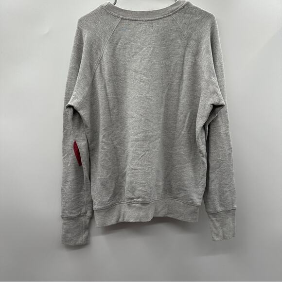 Sundry Gray Hang Loose Embroidered Wording Long Sleeve Crewneck Sweater Sz 1 (S) - Picture 4 of 9